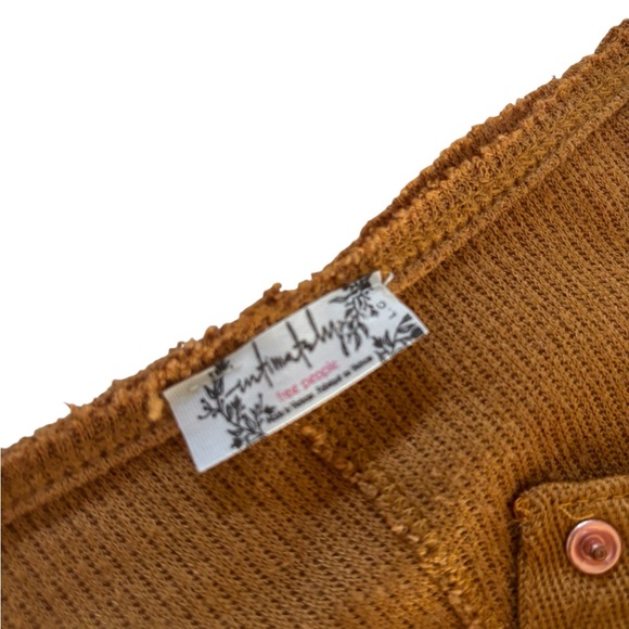 Free People Mustard Long Sleeve Bodysuit - Picture 6 of 6